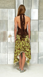 INDY - Halterneck crocheted top with open-knit texture