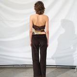 IZZY - Multi-pattern patchwork halter top