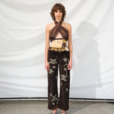 IZZY - Multi-pattern patchwork halter top