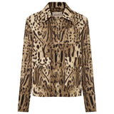 JEMY - Cropped animal-print jacket with front pockets