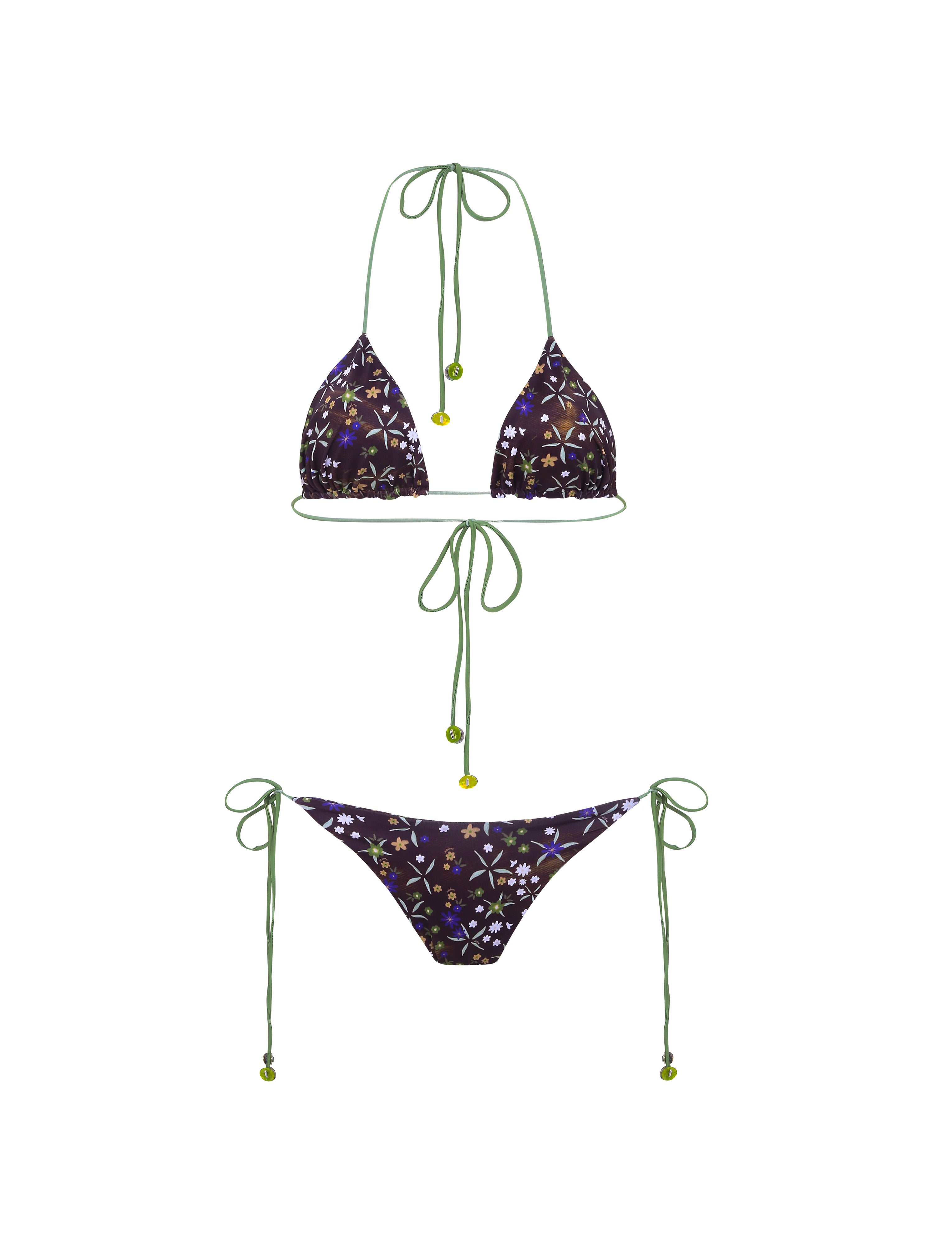 JUNIPER - Printed triangle bikini top