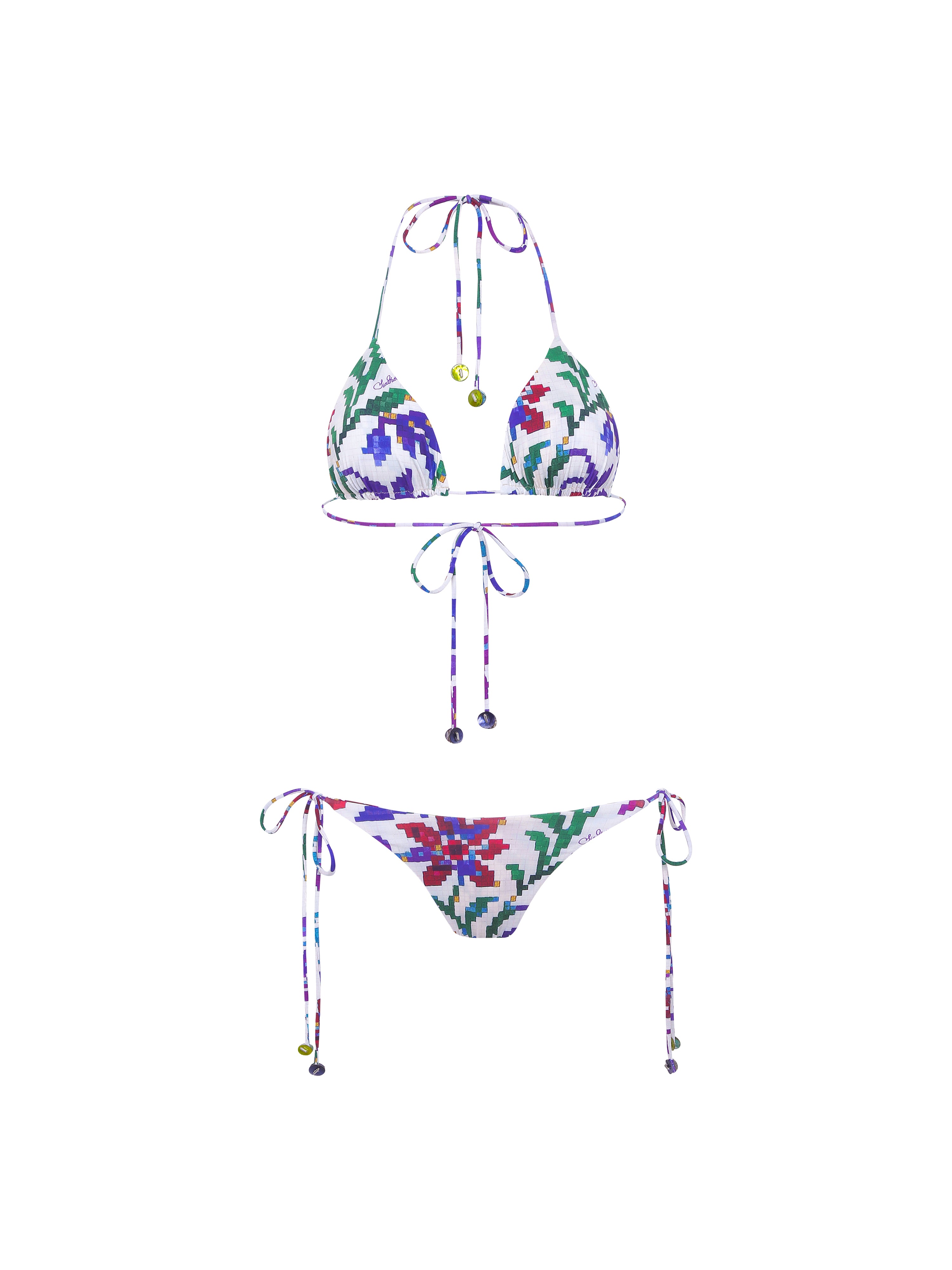 JUNIPER - Printed triangle bikini top