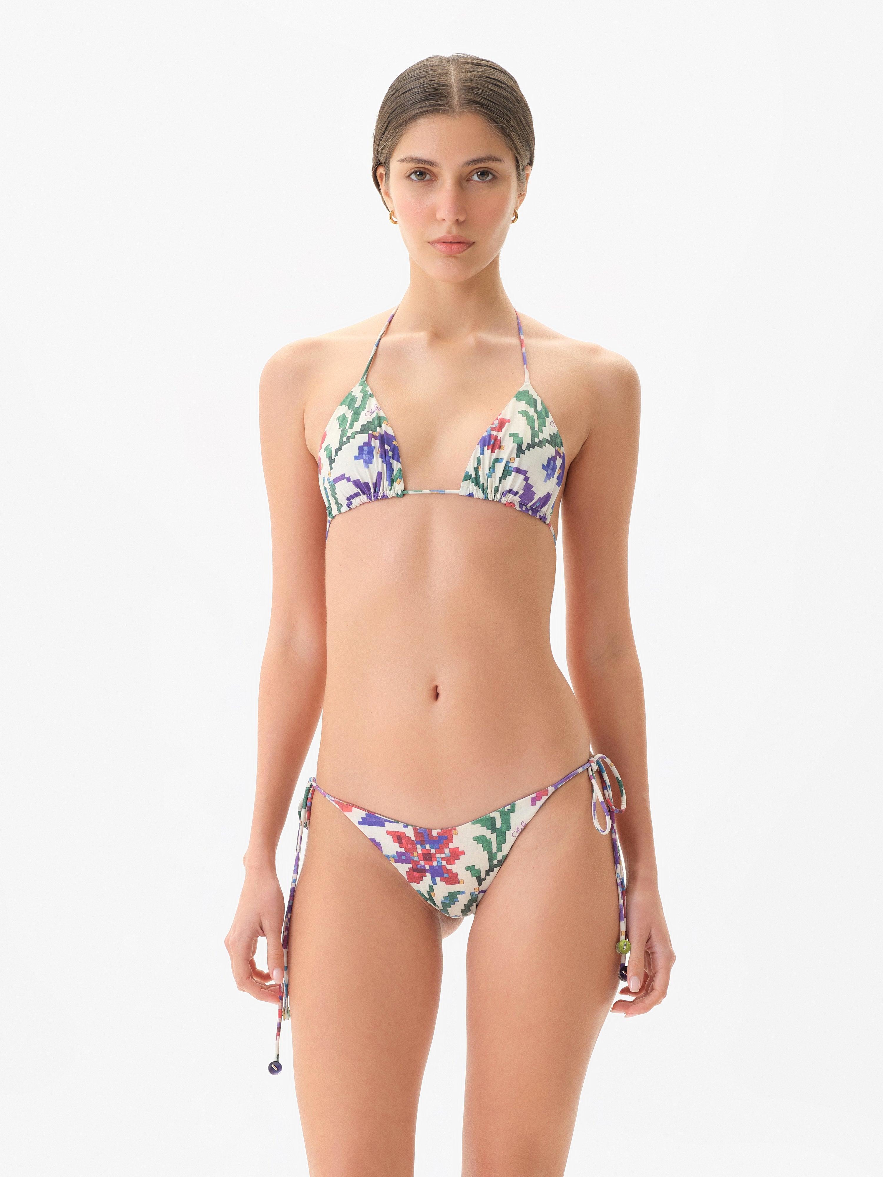 JUNIPER - Printed triangle bikini top by SIEDRÉS | Official website