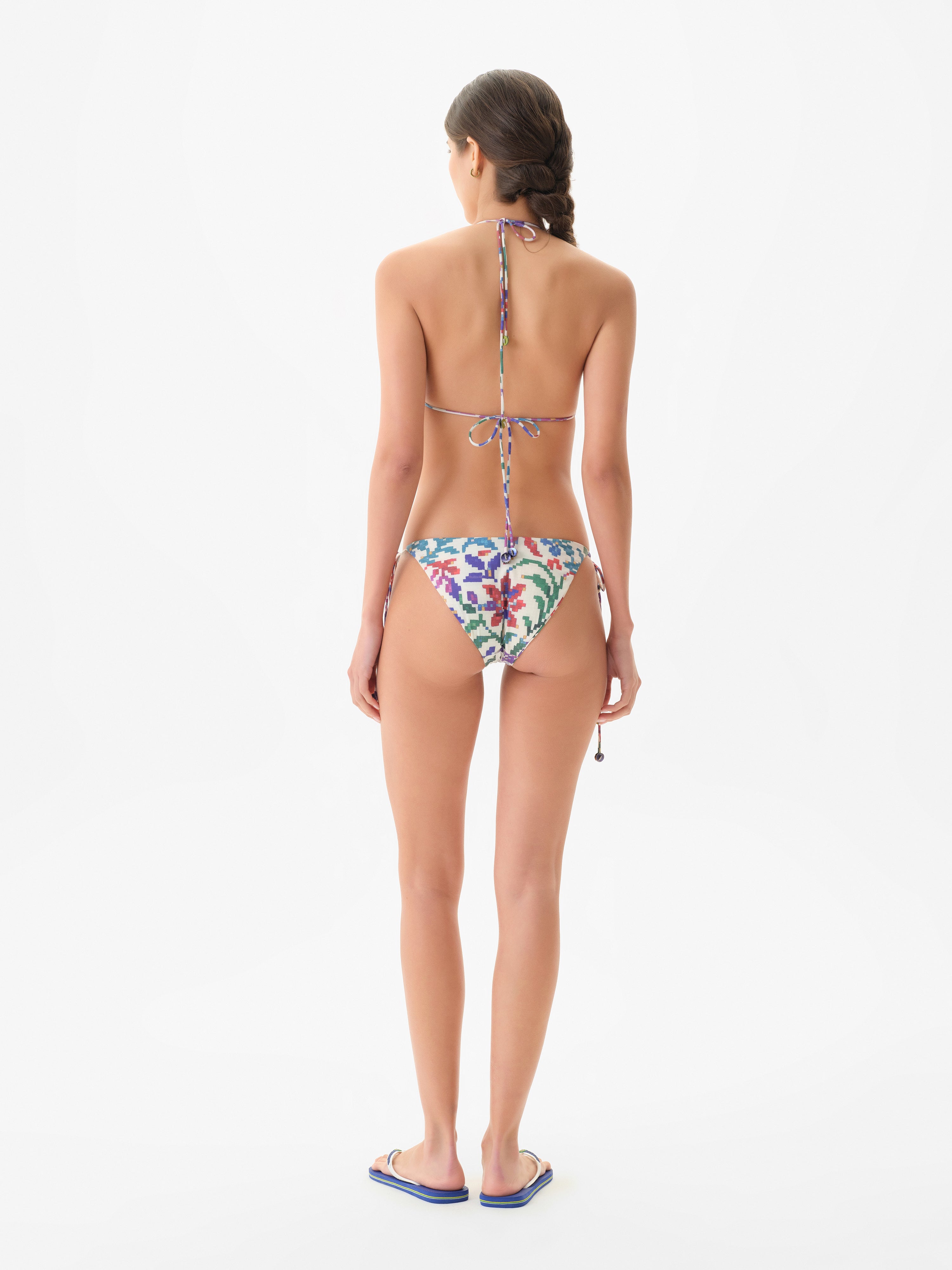 JUNIPER - Printed triangle bikini top by SIEDRÉS | Official website