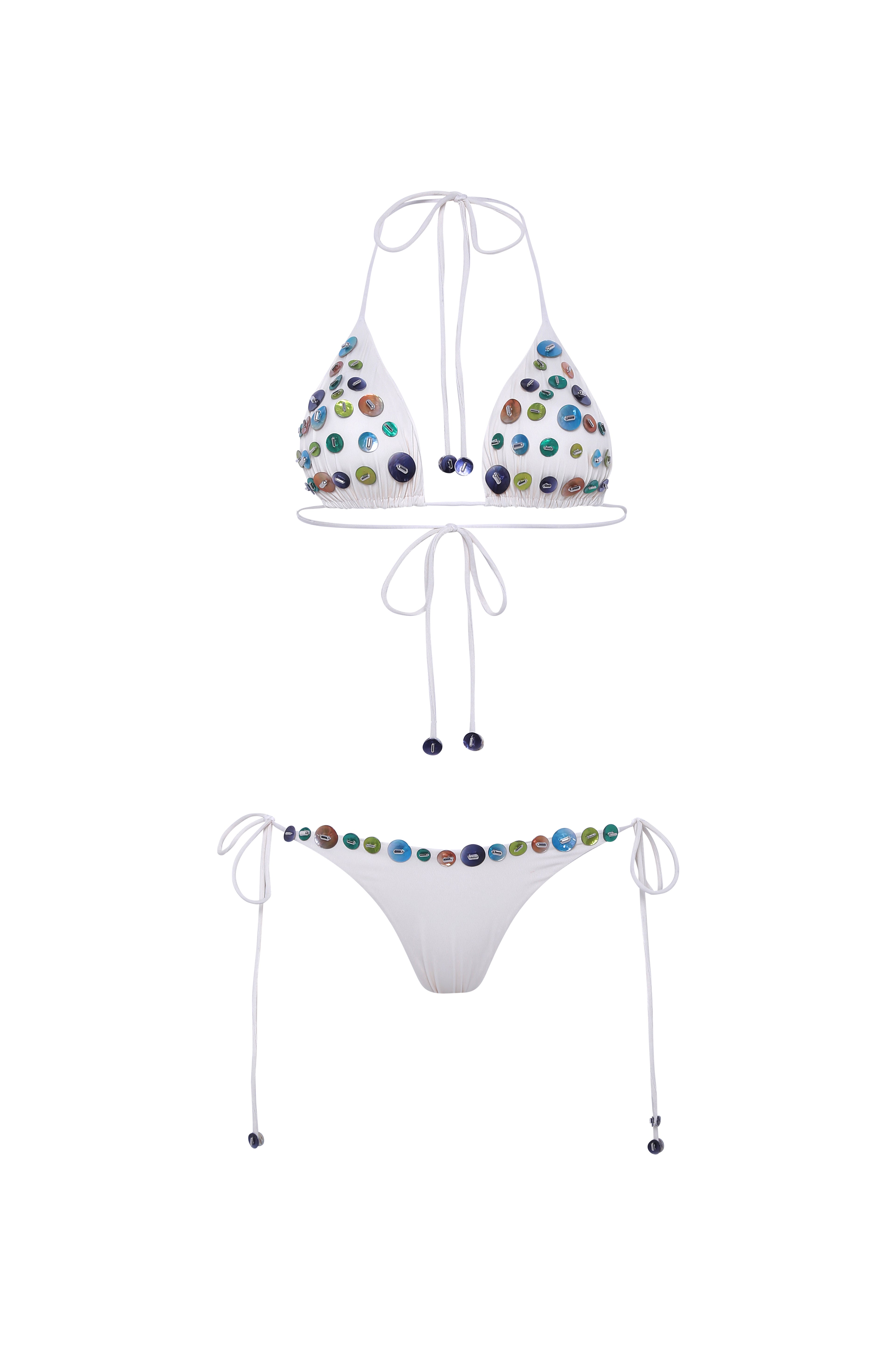 JUNIPER - Embellished triangle bikini top