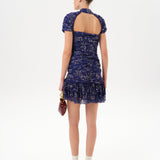 KAIA - Printed mini skirt with ruffles