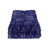 KAIA - Printed mini skirt with ruffles
