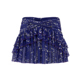 KAIA - Printed mini skirt with ruffles