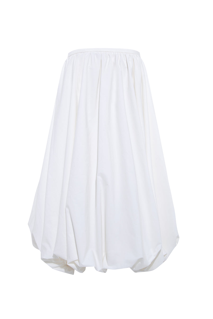 LEORA - Cotton puffball maxi skirt