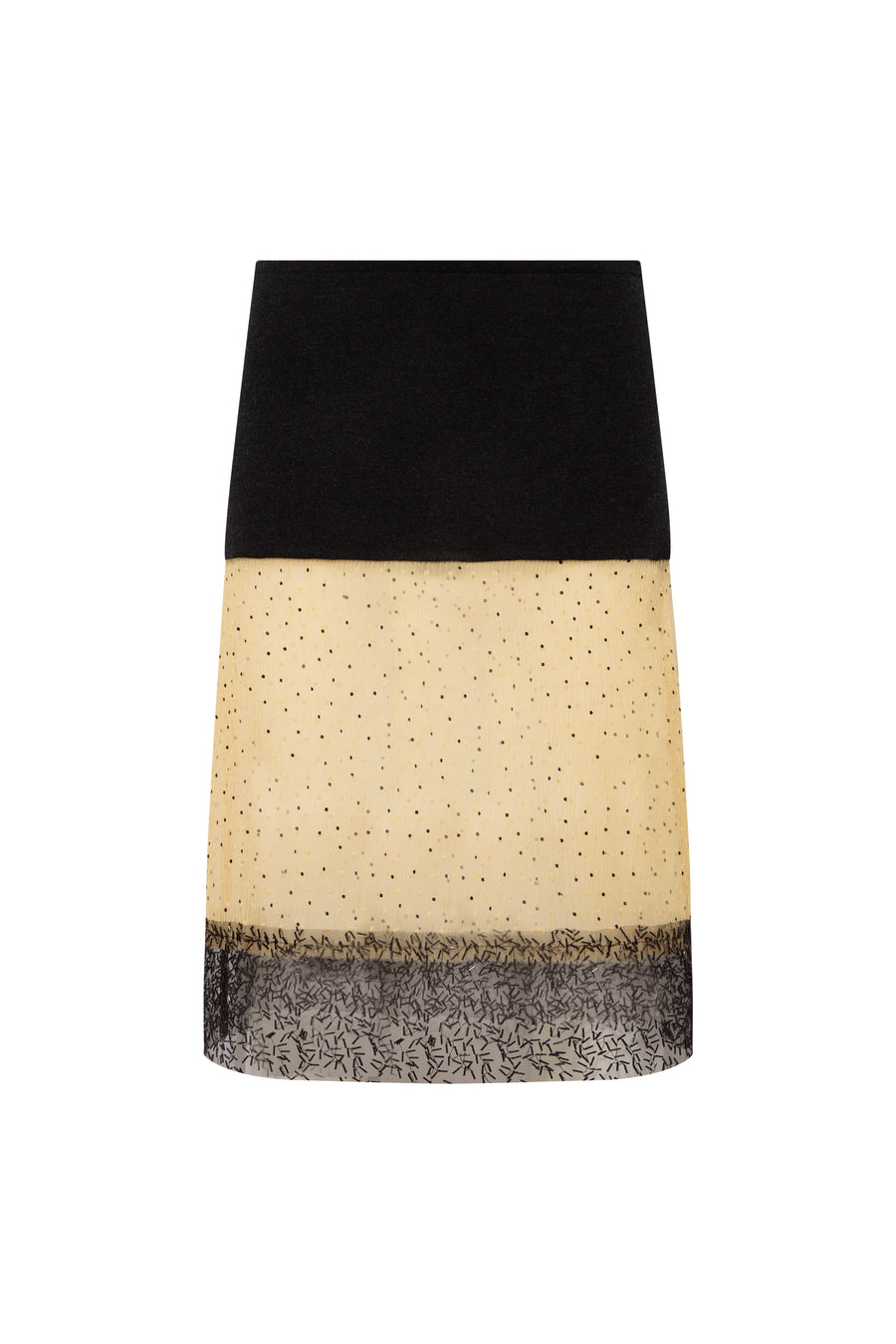 LERSA - Layered midi skirt with beading at hem