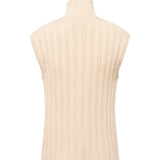 LESNA - High-neck cable knit vest