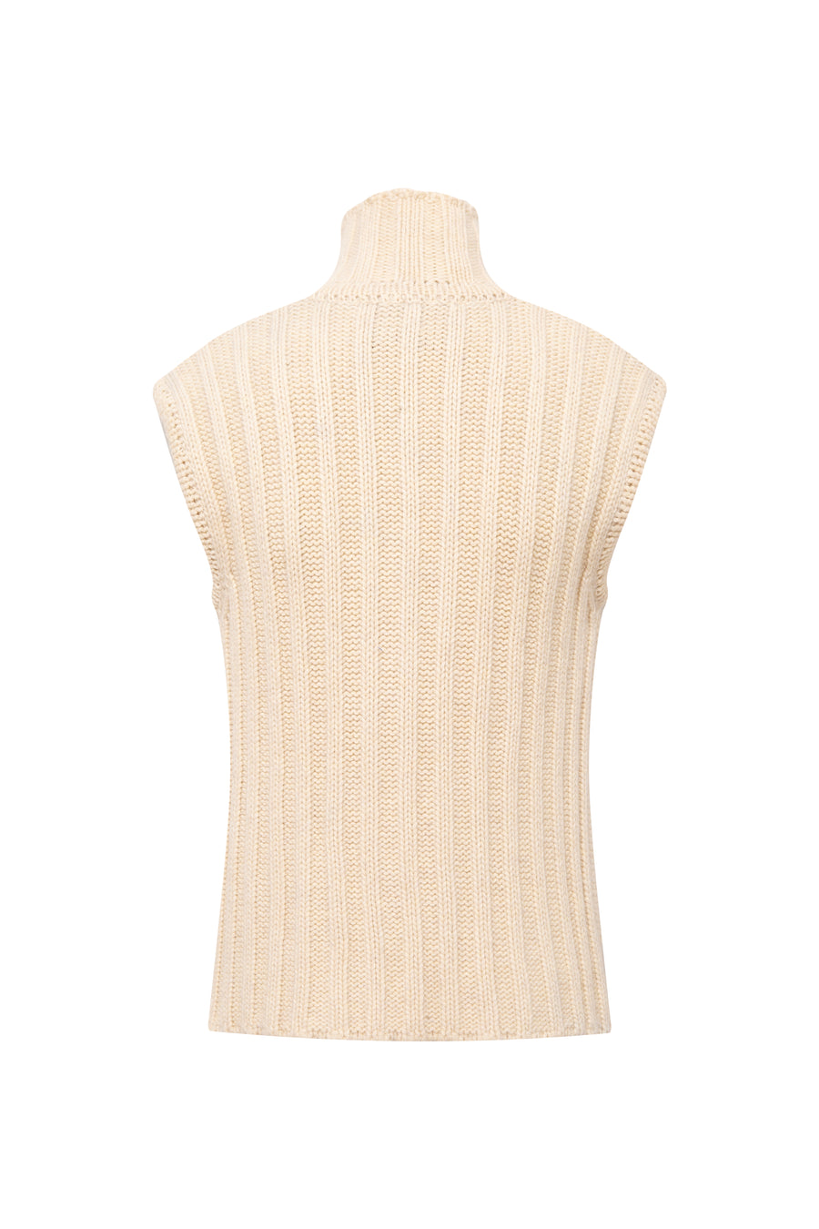 LESNA - High-neck cable knit vest