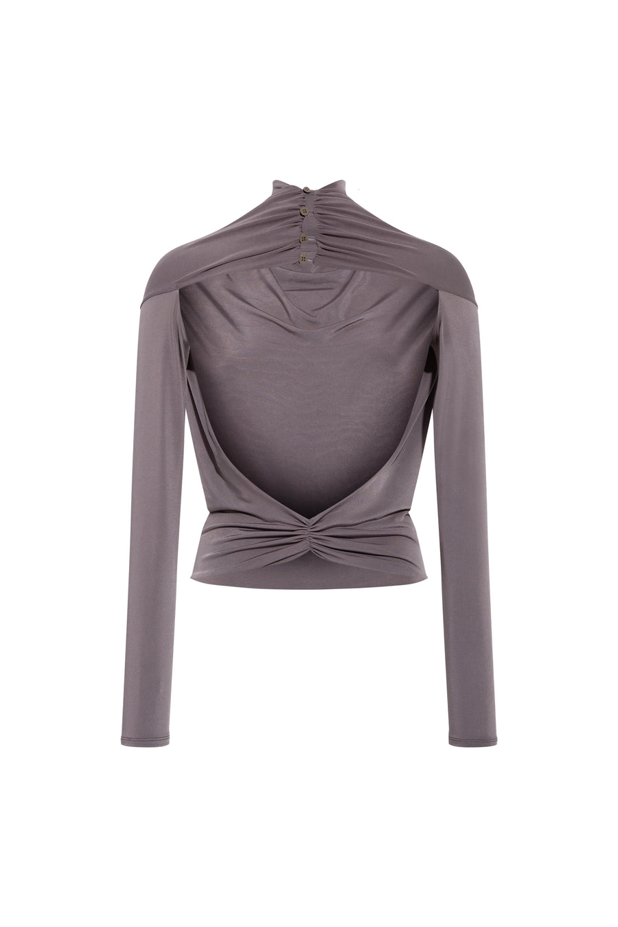 LISE - Open back long sleeved jersey top