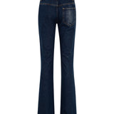 LUISIA - Low-rise straight-leg embellished jeans