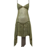LUSTINA - Open-back sequin mini dress