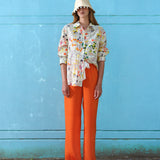 MANOCE - Embellished pocket wide-leg drawstring pants