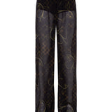 MANOCE - Printed sheer pants with attached tonal panty