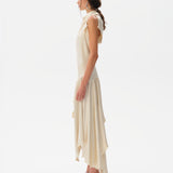 MAREN - Open-back satin asymmetric dress