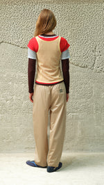 MEL - Color-block layered mesh long sleeve top