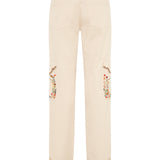 MELSA - Straight-leg pants with embroidered side pockets