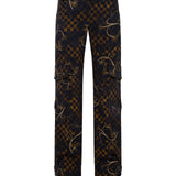 MELSA - Printed cargo pants with matching belt