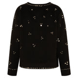 METZY - Cropped embellished and stud detailed jacket