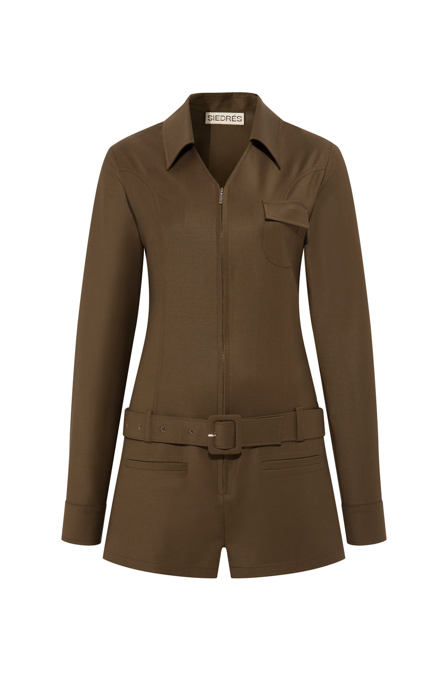 MIAS - Zip-up playsuit with detachable belt