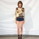 FLOW - Mini denim short with studs