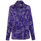 MICLA - Printed satin button-down shirt