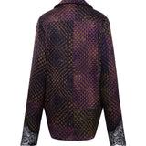 MICLA - Printed satin button-down shirt