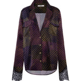 MICLA - Printed satin button-down shirt