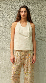 MIEL - Open-back textured halter neck top