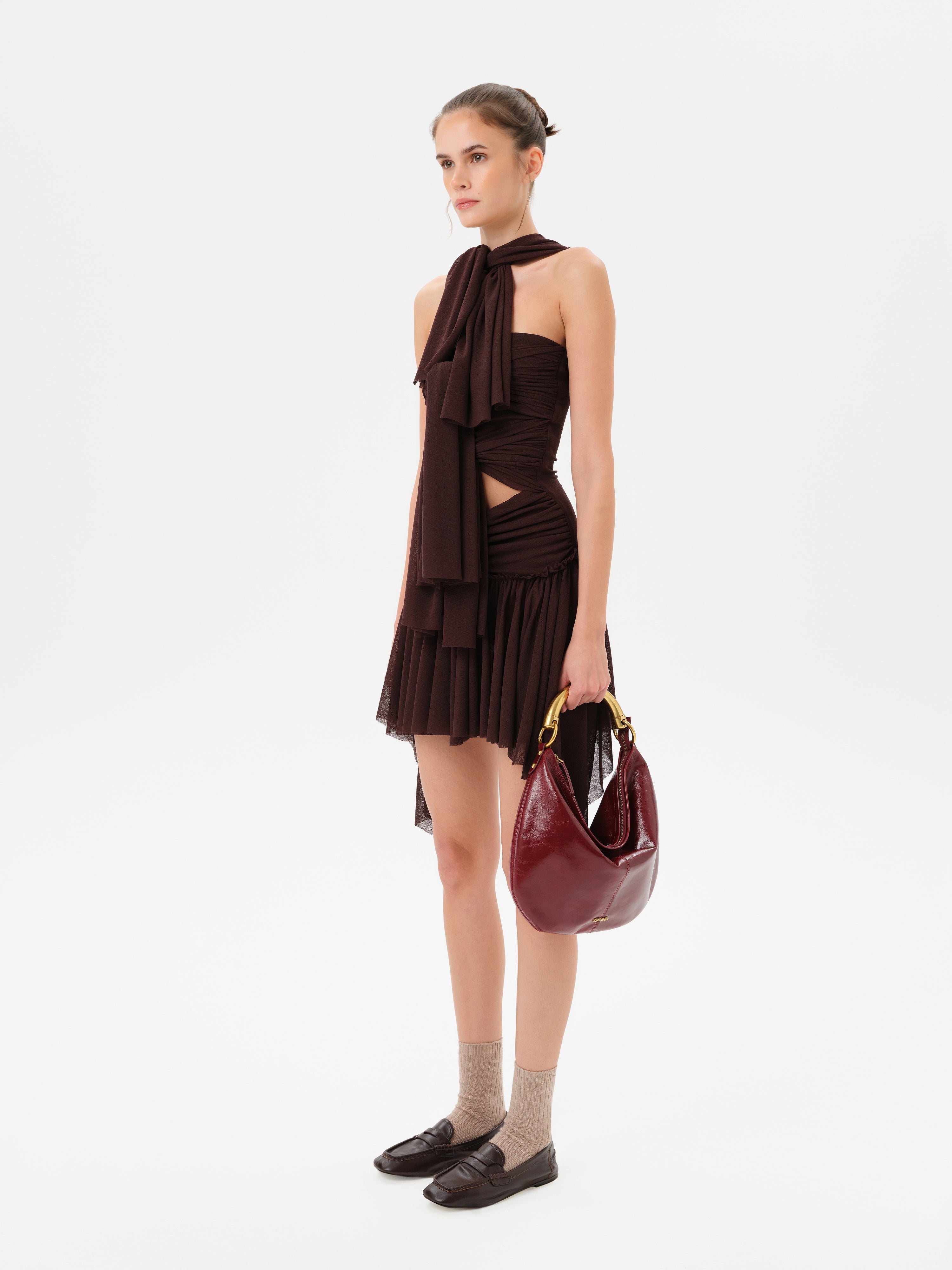 mesh dress bag MILLY - Mini mesh dress with cut-out details