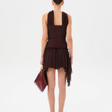 MILLY - Mini mesh dress with cut-out details