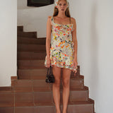 MIMIKA - Printed mini dress with ruffle detailing