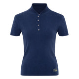 MOLLIE - Button detailed short sleeve knit top