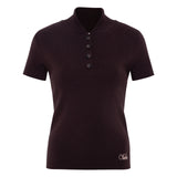 MOLLIE - Button detailed short sleeve knit top