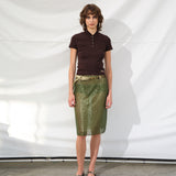 ESTELLE - Sequin sheer midi skirt with belt detail