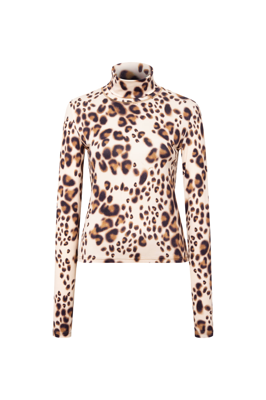 MON - Long sleeve animal-print turtleneck top