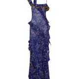 MONICA - Ruffled mesh maxi dress