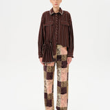 MONINA - Striped long sleeve shirt with studs