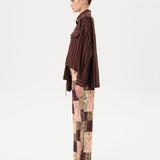 MONINA - Striped long sleeve shirt with studs