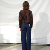 MONINA - Striped long sleeve shirt woth studs