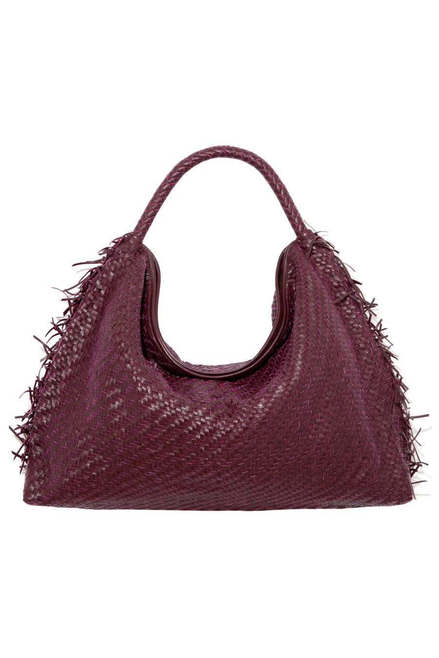 GALIA - Oversized woven leather tote bag with handle