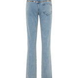 NAIS - Patch detailed low-rise straight-leg jeans