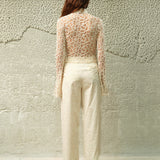 NIXIE - Embroidered straight-fit trousers