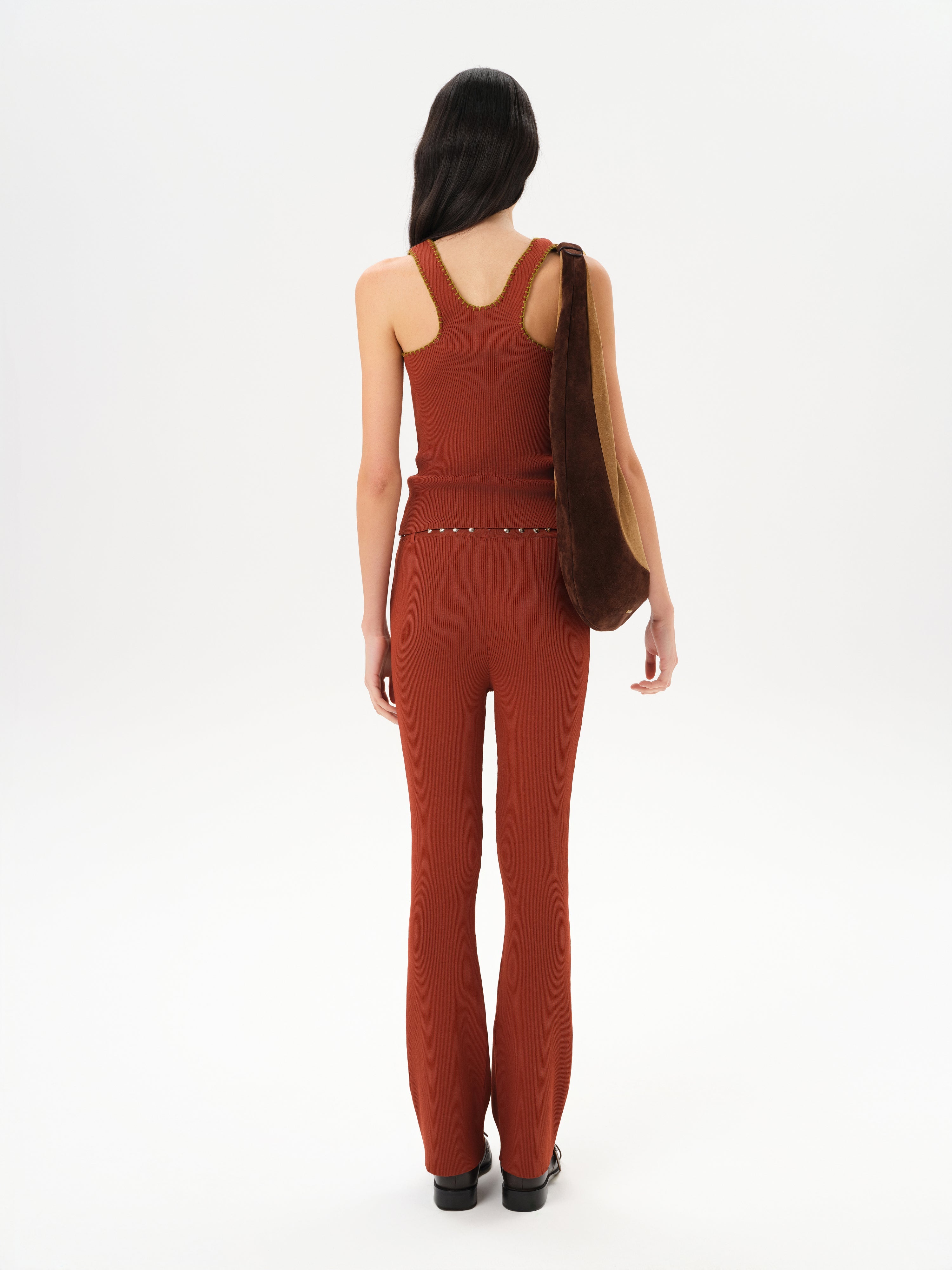 NOTRE - Flared knit pants with studs