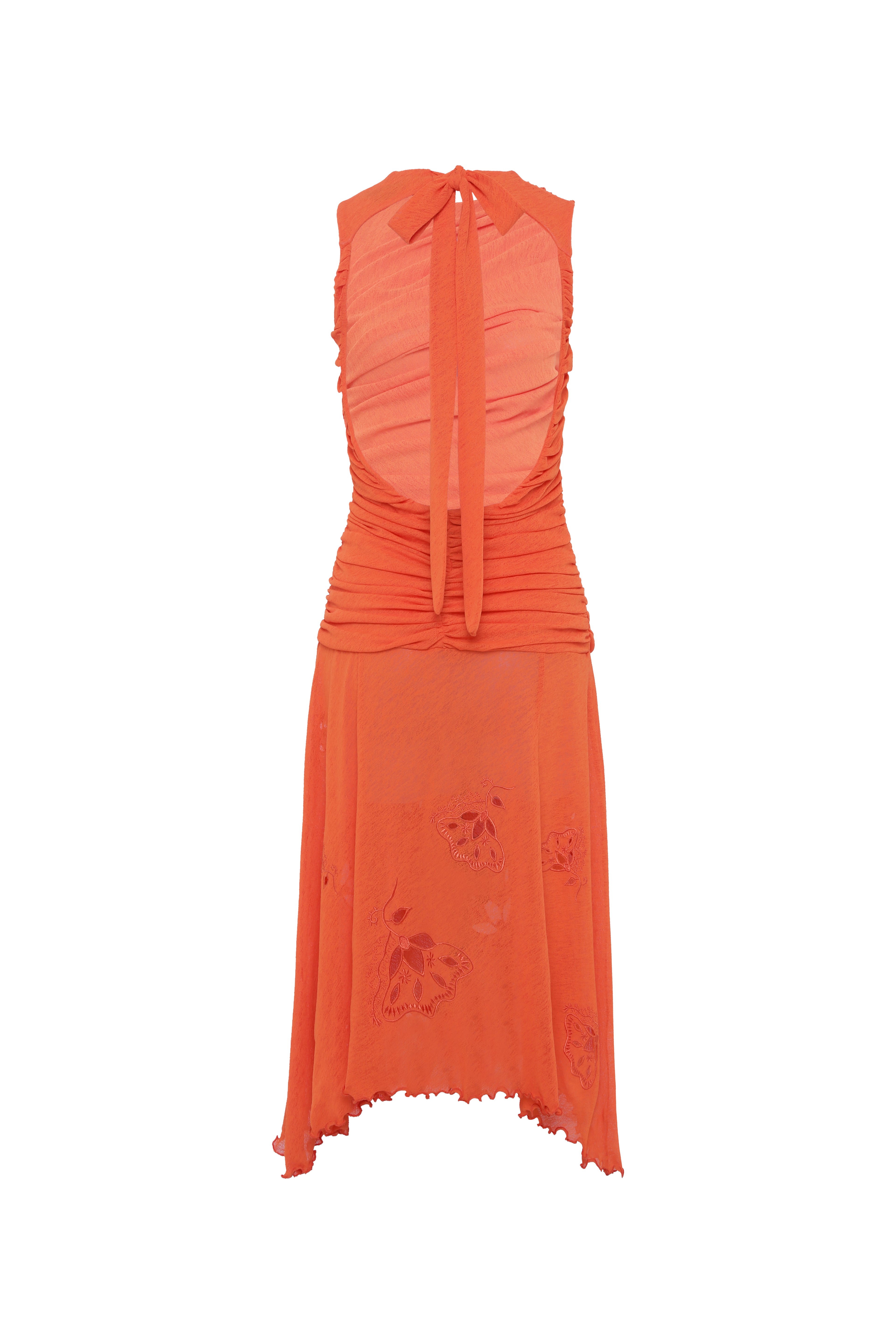 knee length dresses for ladies Dani Open Back Mesh Maxi Dress main image 1