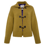OLLIE - Oversized chunky knit cardigan with toggle closure