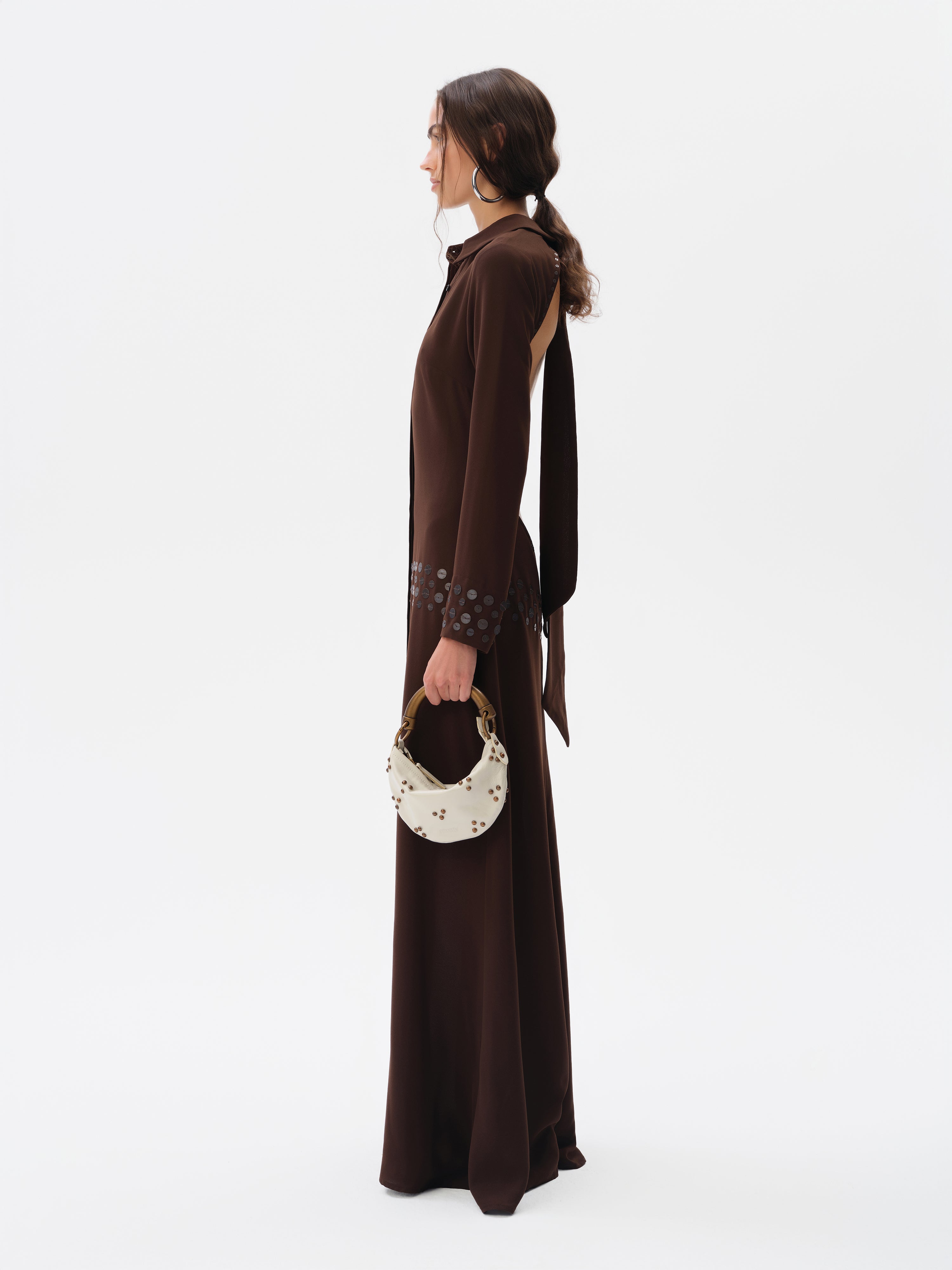 PALOMA - Open-back crepe dress